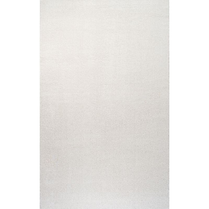 10' X 14' Rectangle Haze Solid Low-Pile Area Rug , Cream - JONATHAN Y