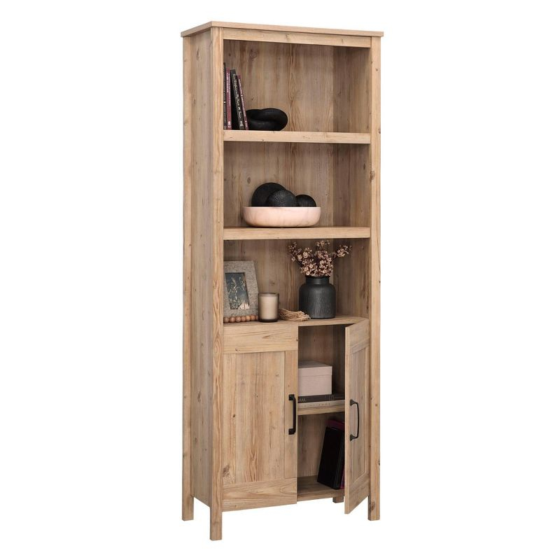 Sauder 72" 3 Shelf Bookcase with Doors Kaiki Pine