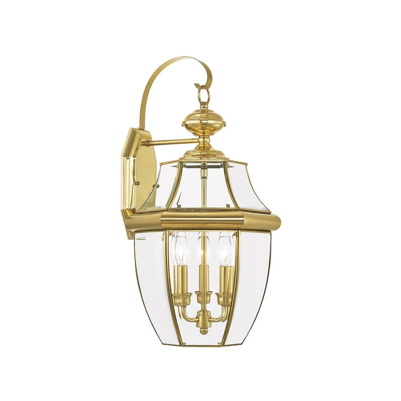 Livex Lighting Monterey 3 - Light Wall Light in  Polished Brass