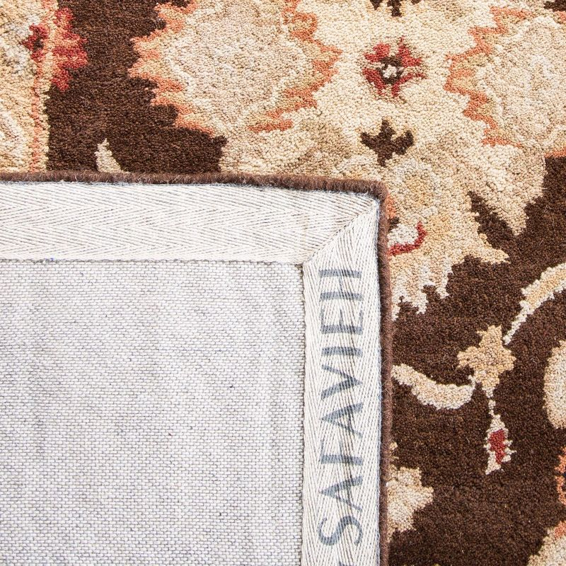 Heritage HG817 Hand Tufted Area Rug - Espresso/Ivory - 8'3"x11' - Safavieh.
