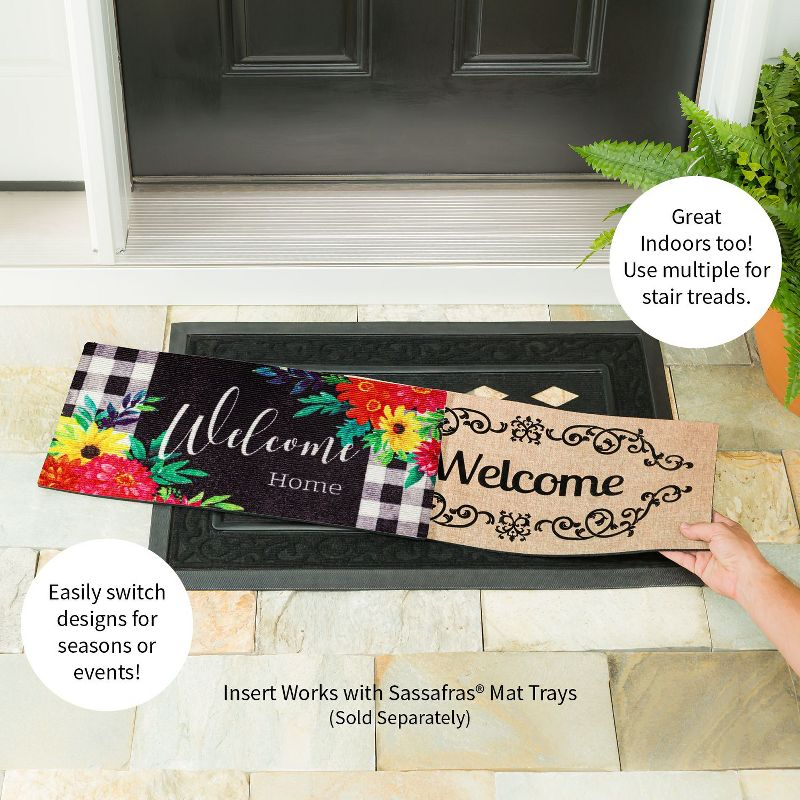 Evergreen Summer Bloom Textured Sassafras Indoor Outdoor Switch Doormat 1'10"x10" Multicolored