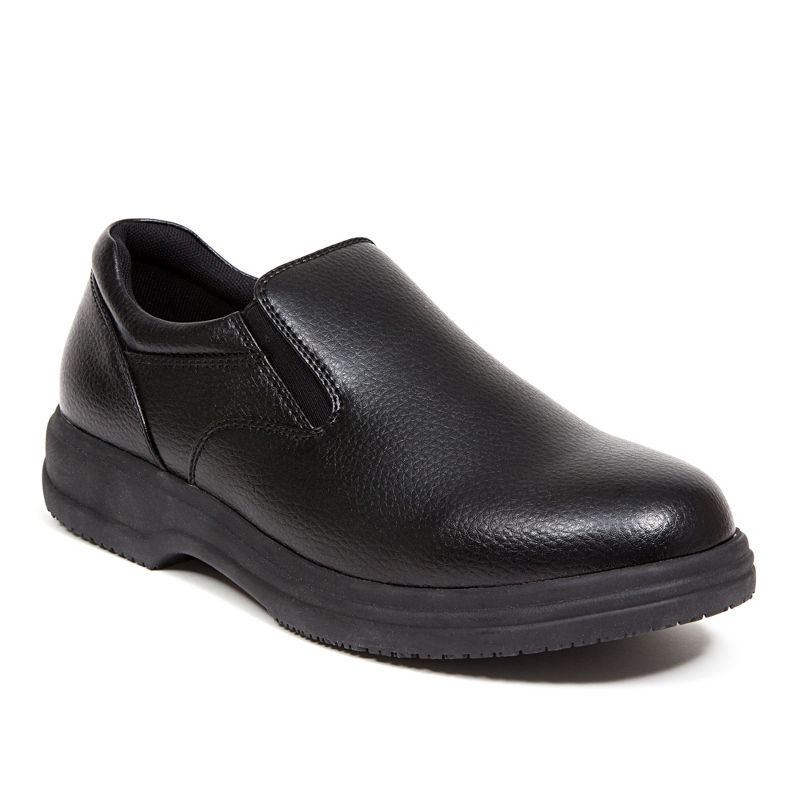 Deer Stags Men's Manager Slip-Resistant Workwear Loafer - Black - 16 Wide