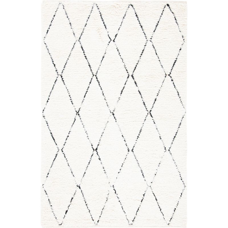 Natura NAT683 Hand Woven Indoor Area Rug - Ivory/Black - 5'x8' - Safavieh