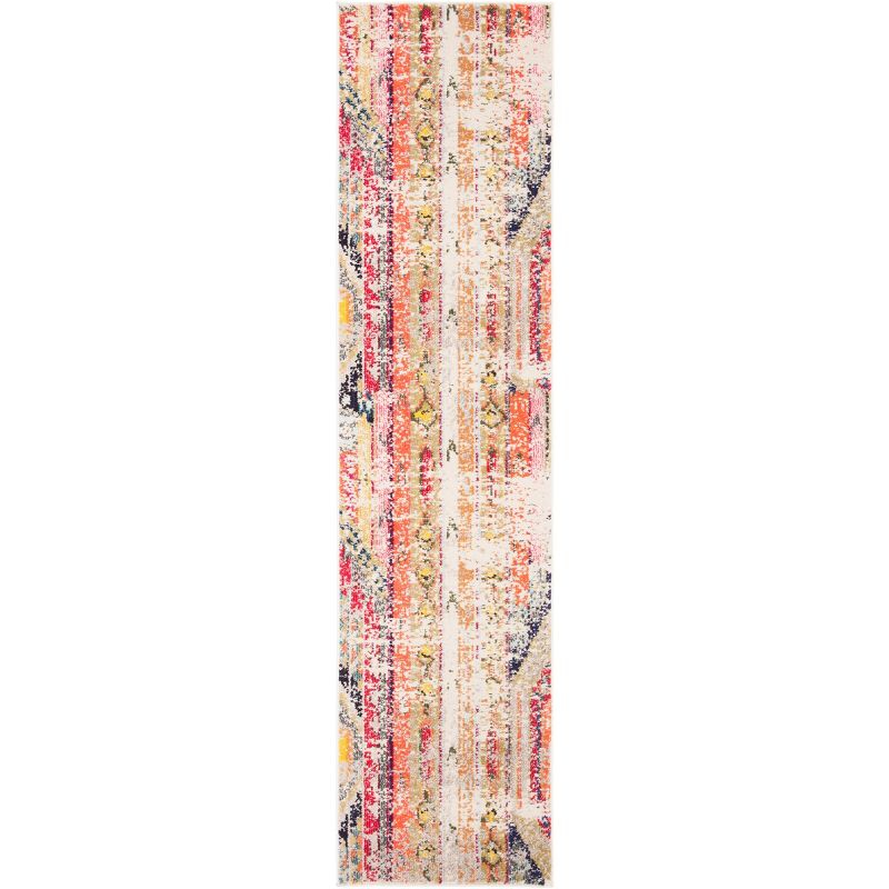 Madison MAD422 Power Loomed Indoor Accent Rug - Grey/Orange - 2'x4' - Safavieh