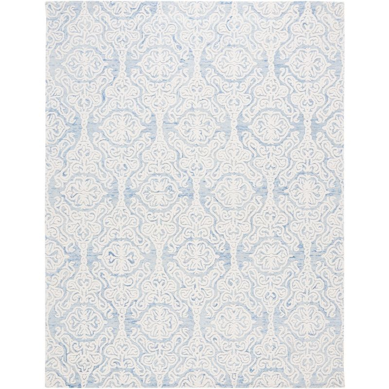 Blossom BLM112 Hand Tufted Indoor Area Rug - Blue/Ivory - 8'x10' - Safavieh
