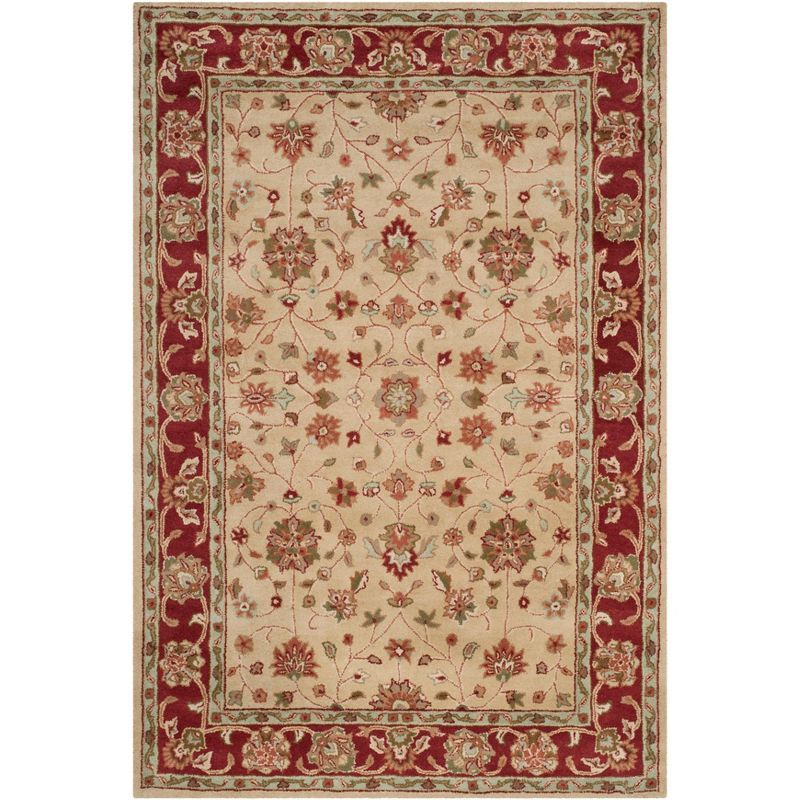 Heritage HG965 Hand Tufted Area Rug - Ivory/Red - 6'x9' - Safavieh.