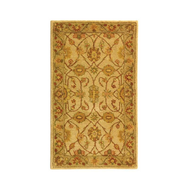 Antiquity AT17 Hand Tufted Indoor Accent Rug - Ivory/Light Green - 2'3"x4' - Safavieh
