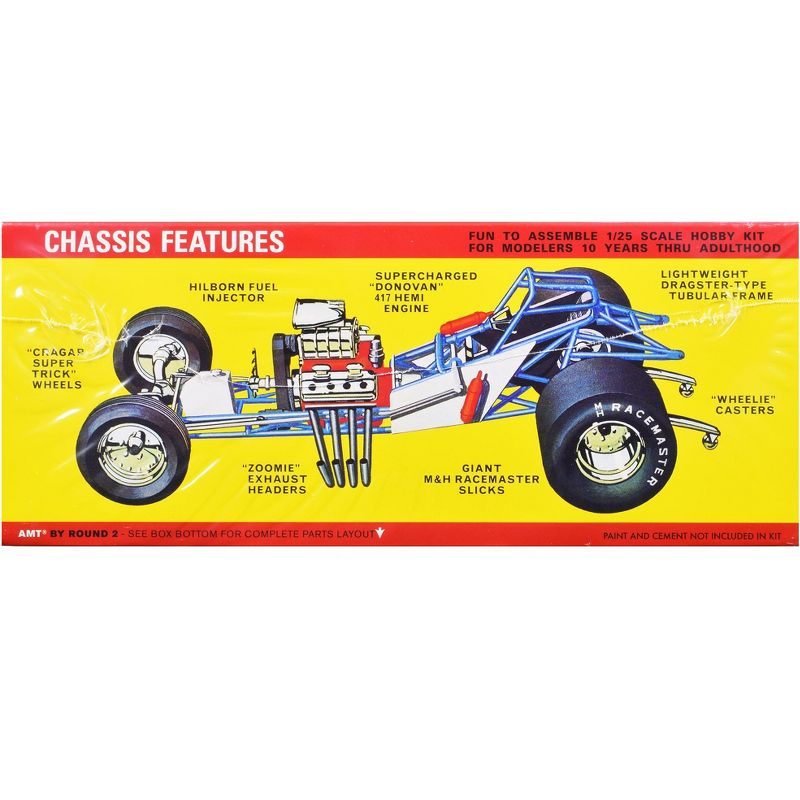 Skill 2 Model Kit Plymouth Funny Car "Mopower" 1/25 Scale Model by AMT
