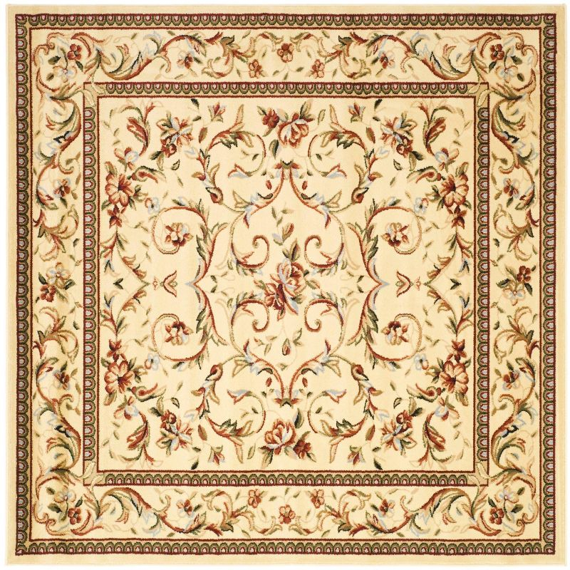 Lyndhurst LNH322 Power Loomed Area Rug - Ivory/Ivory - 6'x6' - Safavieh.