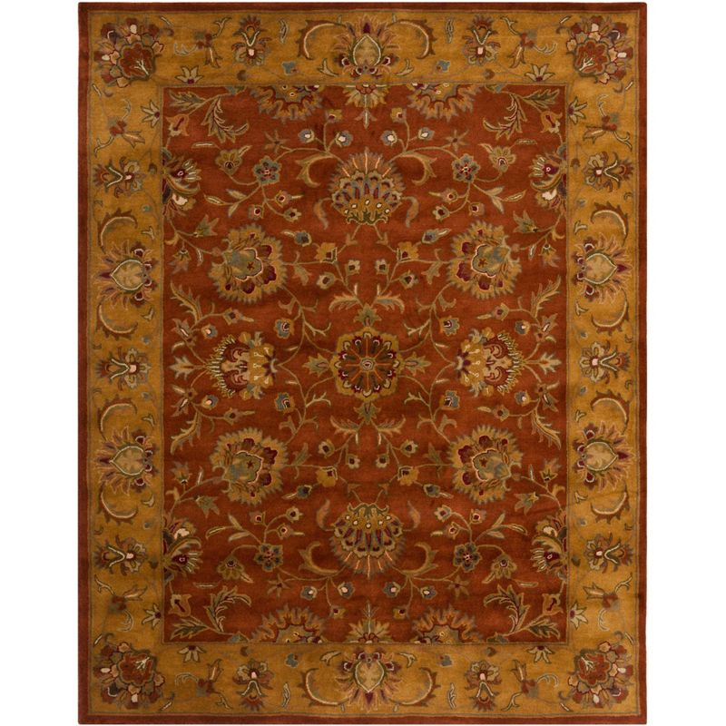 Heritage HG820 Hand Tufted Area Rug - Red/Natural - 7'6"x9'6" - Safavieh.
