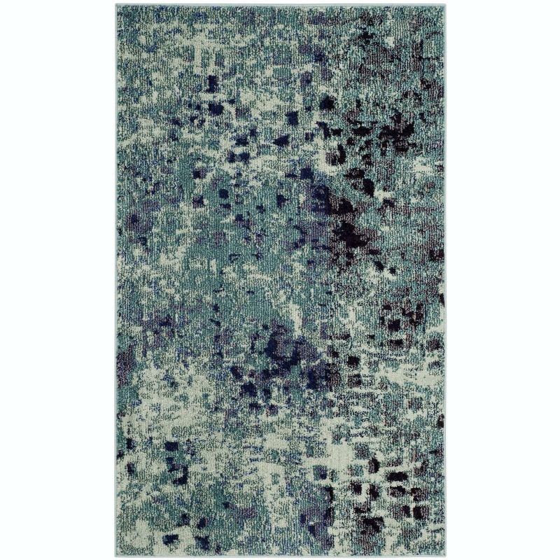 Monaco MNC225 Power Loomed Indoor Accent Rug - Light Blue/Multi - 3'x5' - Safavieh