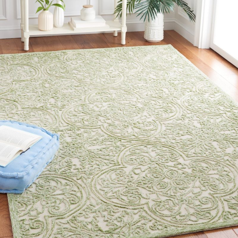 Martha Stewart Rugs Msr Trace Martha Stewart Hand Tufted Wool And Cotton With Latex Damask Rug