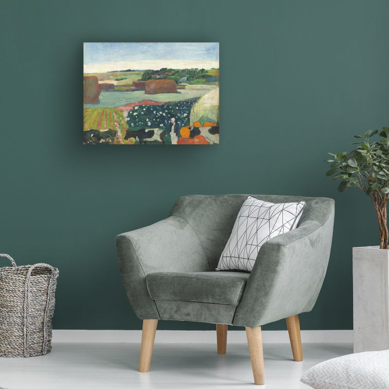 Trademark Fine Art - Paul Gauguin  Gaugin Landscapes II Canvas Art - 47 x 35