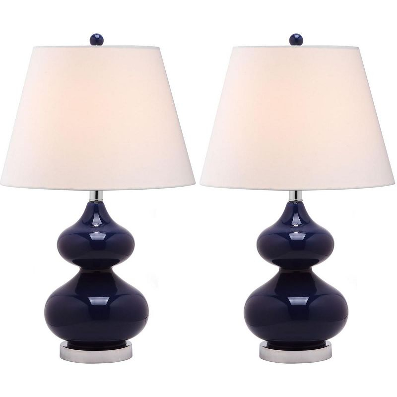 Eva Double Gourd Table Lamp (Set of 2) - 24 Inch Height - LIT4086 - Navy - Safavieh