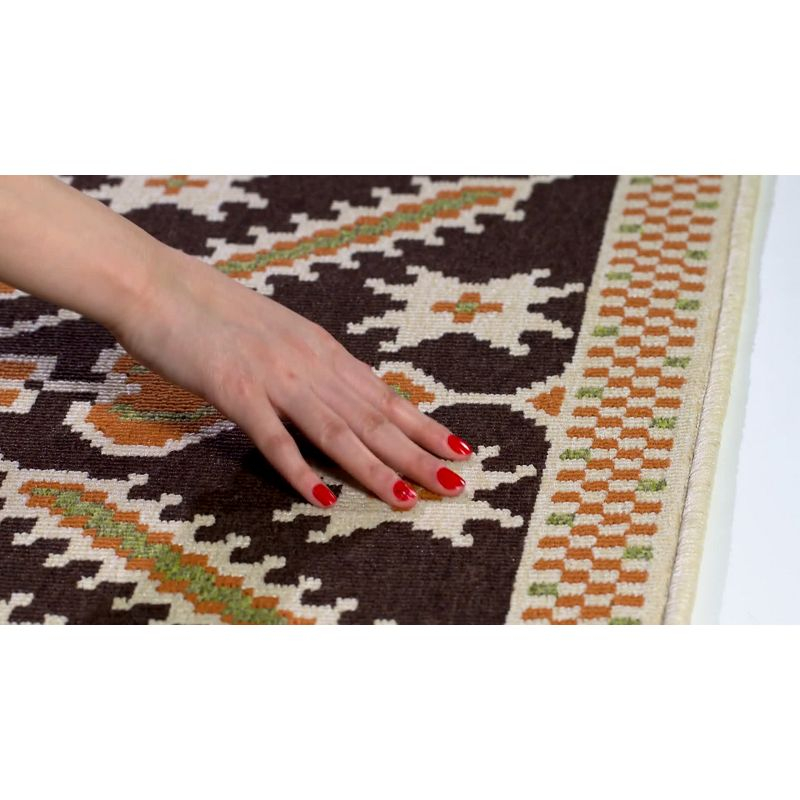 Veranda VER098 Power Loomed Indoor/Outdoor Accent Rug - Chocolate/Terracotta - 2'7"x5' - Safavieh