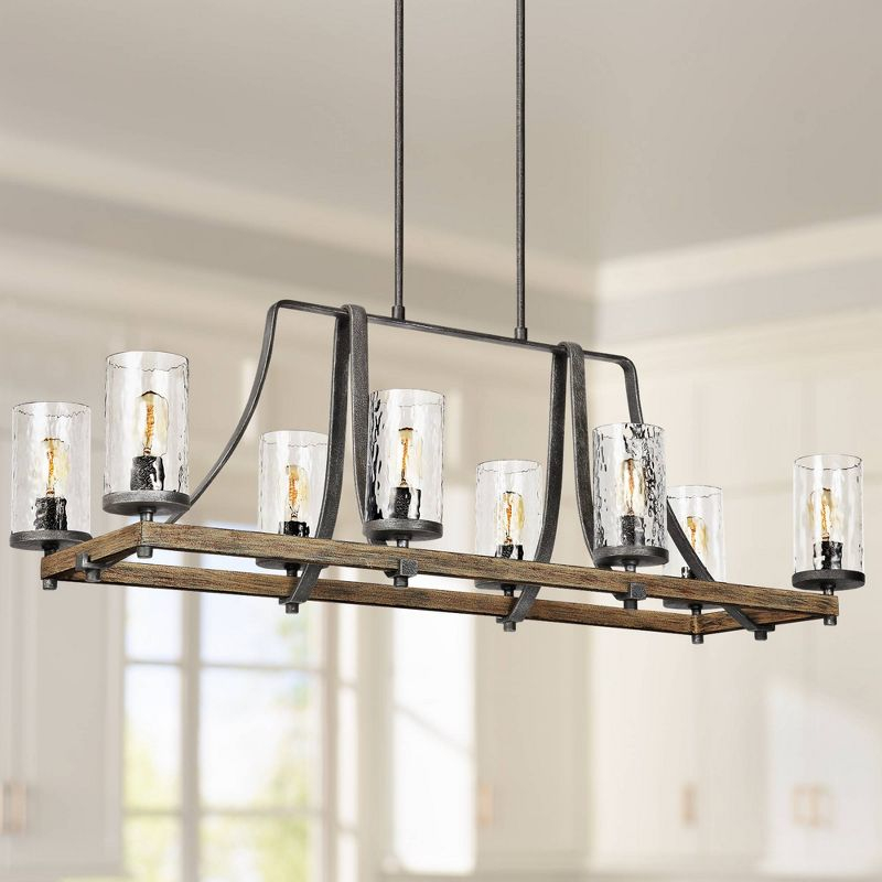 Steffens Wood & Iron Linear Chandelier (46")