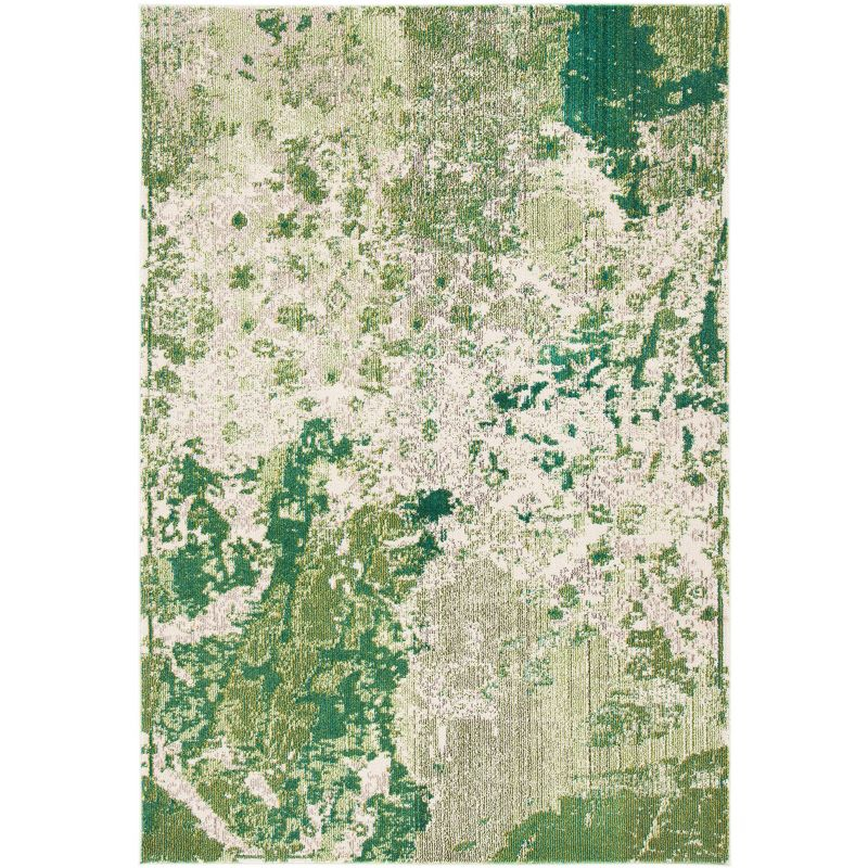 Madison MAD499 Power Loomed Indoor Area Rug - Green/Ivory - 4'x6' - Safavieh