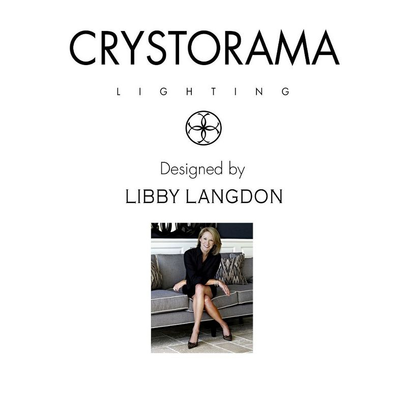 Crystorama Lighting Sylvan 4 - Light Chandelier in  Black Forged