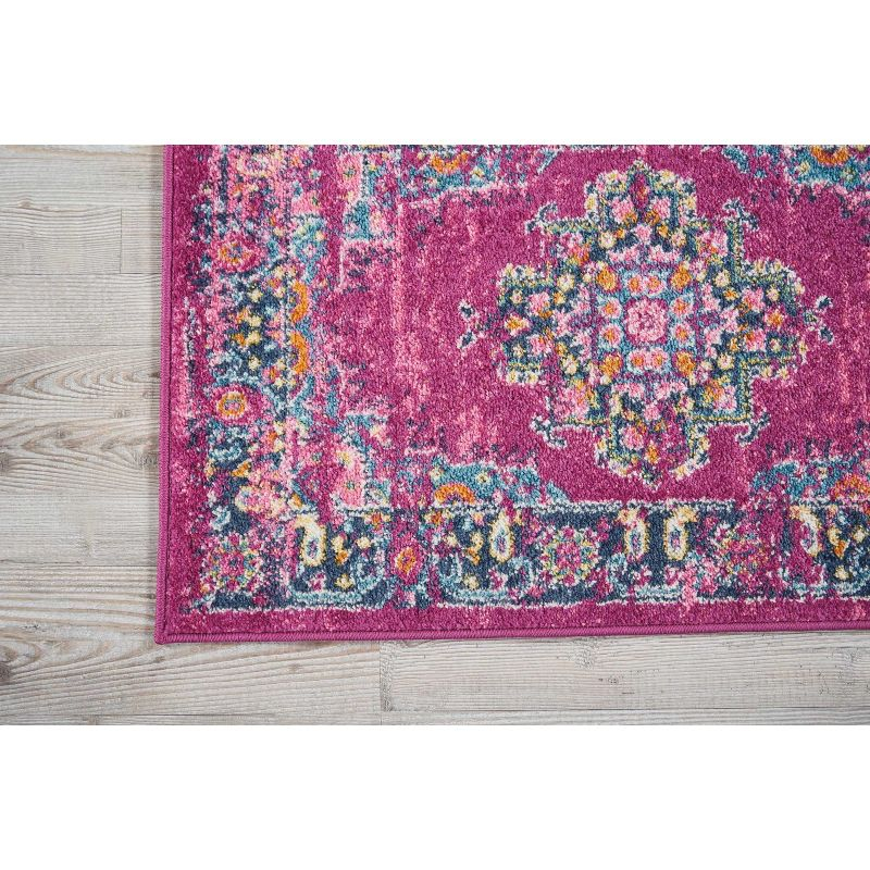 Nourison Passion Medallion Bohemian Indoor Rug Fuchsia 1'10" x 2'10"