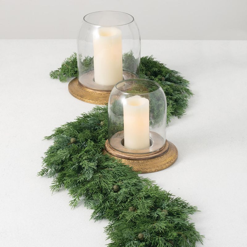 Sullivans Artificial Soft Touch Cedar Garland 80"L Green