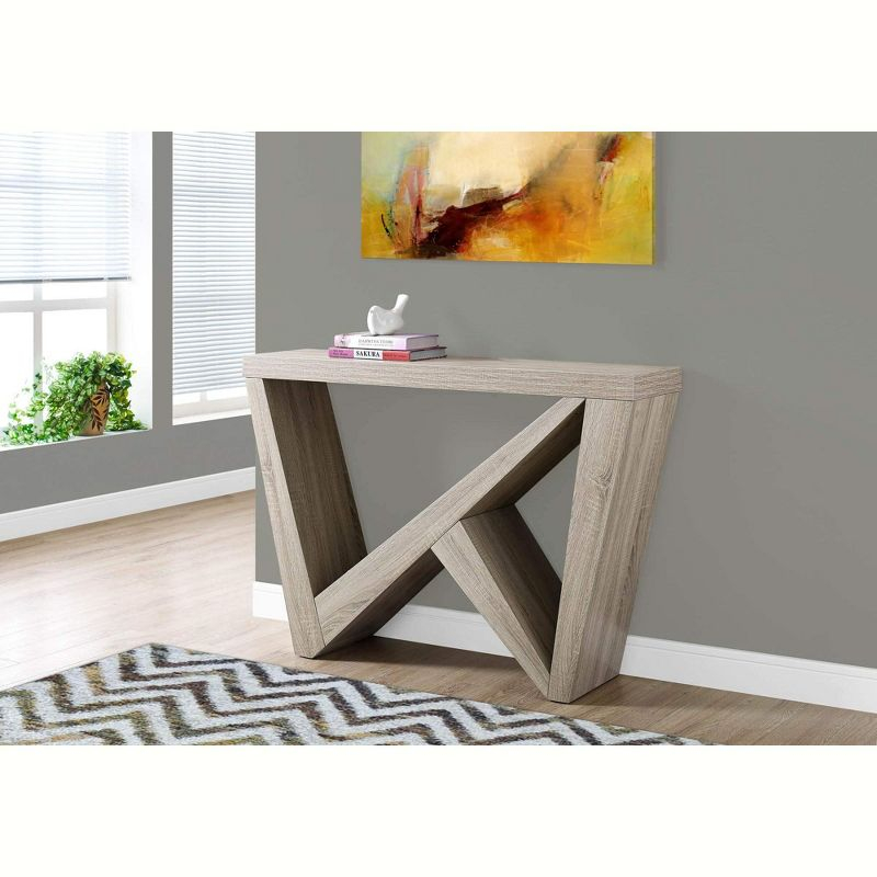 Monarch Specialties Accent Table Console Entryway Narrow Sofa Living Room Bedroom Brown Laminate Contemporary Modern