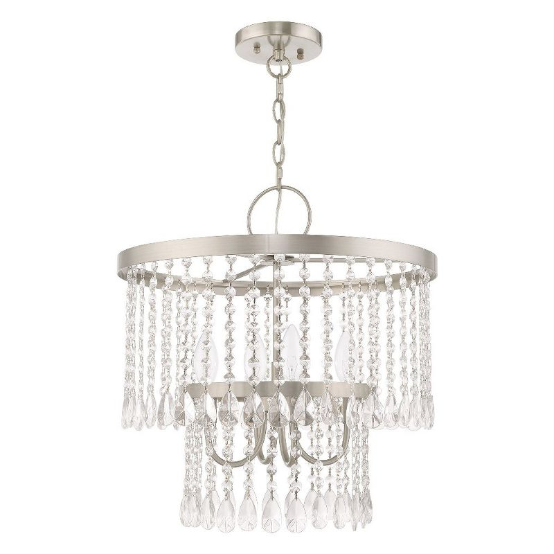 Livex Lighting Elizabeth 4 - Light Chandelier in  Brushed Nickel