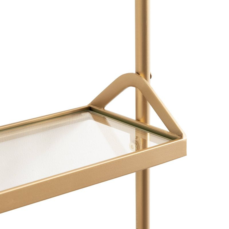 Kate & Laurel All Things Decor 18"x30" Marit Three-Tier Wall Shelf Gold
