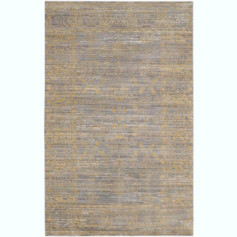 Valencia VAL104 Power Loomed Indoor Area Rug - Grey/Gold - 5'x8' - Safavieh