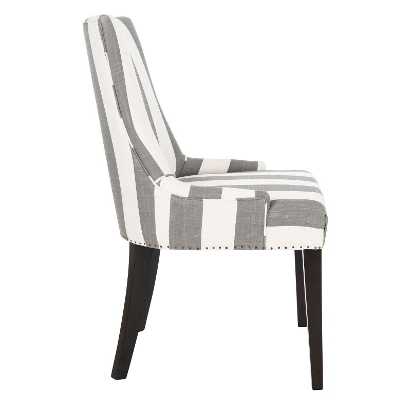 Becca 19''H Dining Chair with Nail Heads - Grey/White - Safavieh