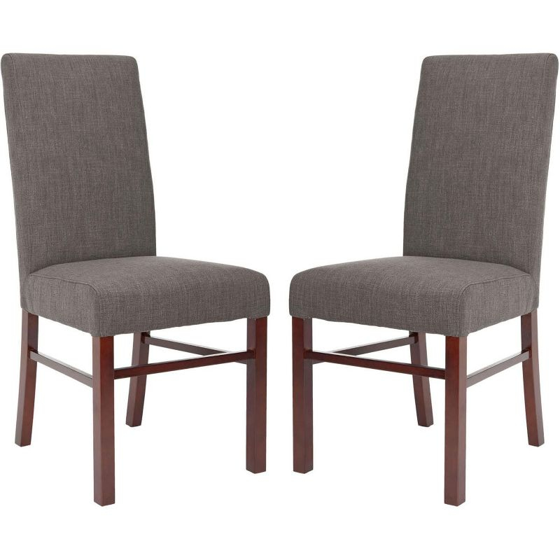 Classic 20" H Side Chair (Set of 2) - HUD8205 - Charcoal - Safavieh Couture