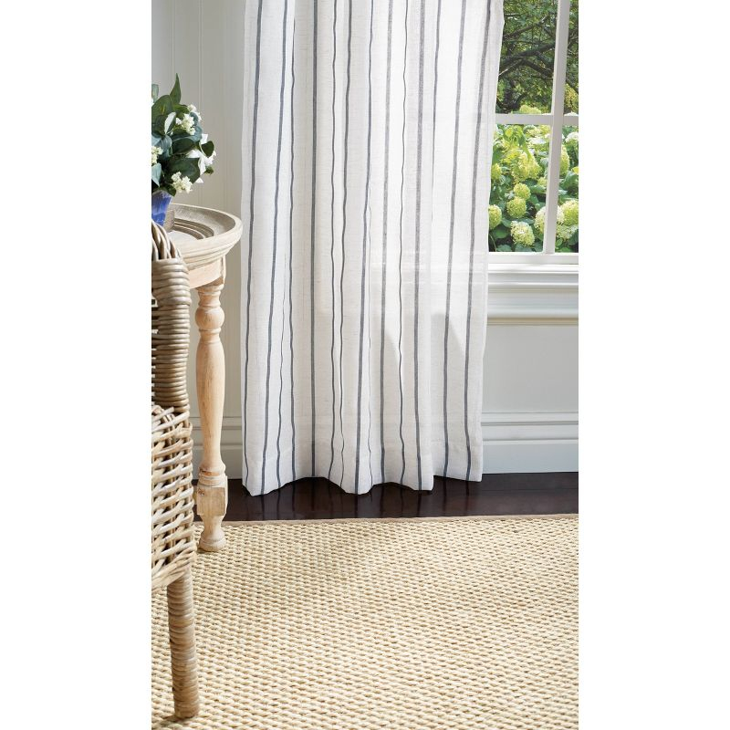 84"x37" Martha Stewart 2pk Laguna Striped 84" Curtain Panel Gray
