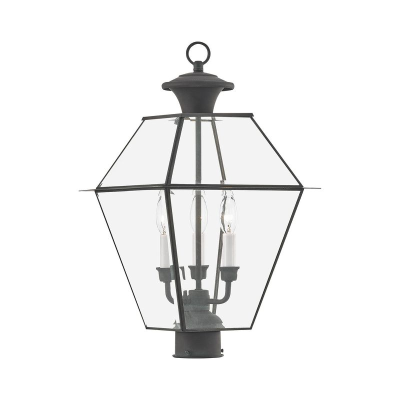 Livex Lighting Westover 3 - Light Post Light in  Charcoal