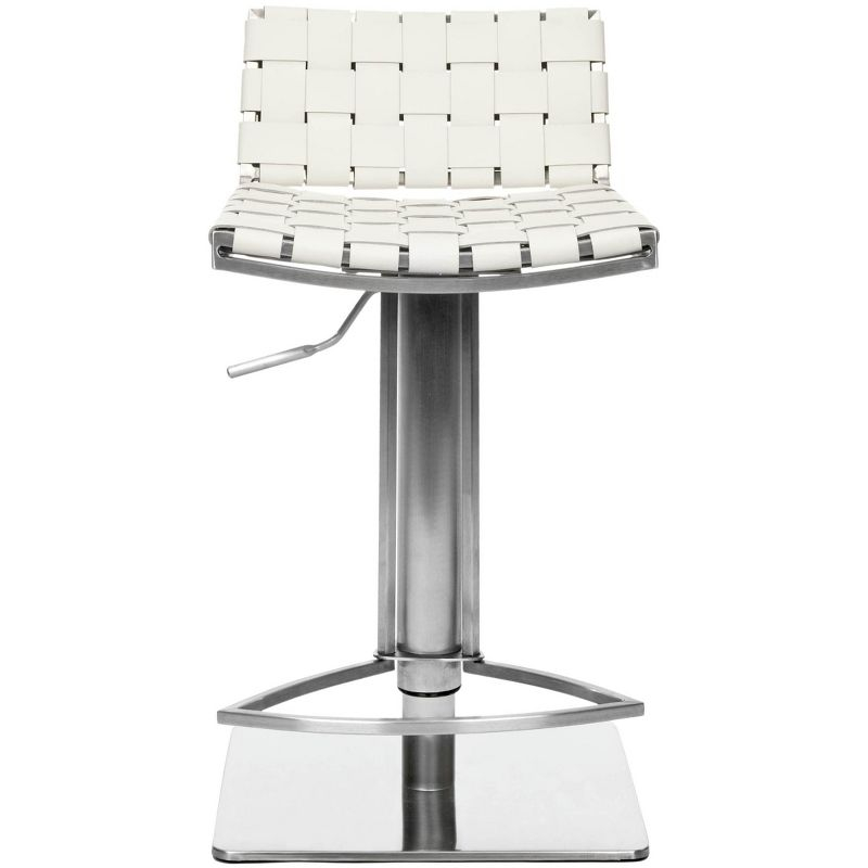 Mitchell Gas Lift Swivel Bar Stool - FOX3001 - White - Safavieh Couture