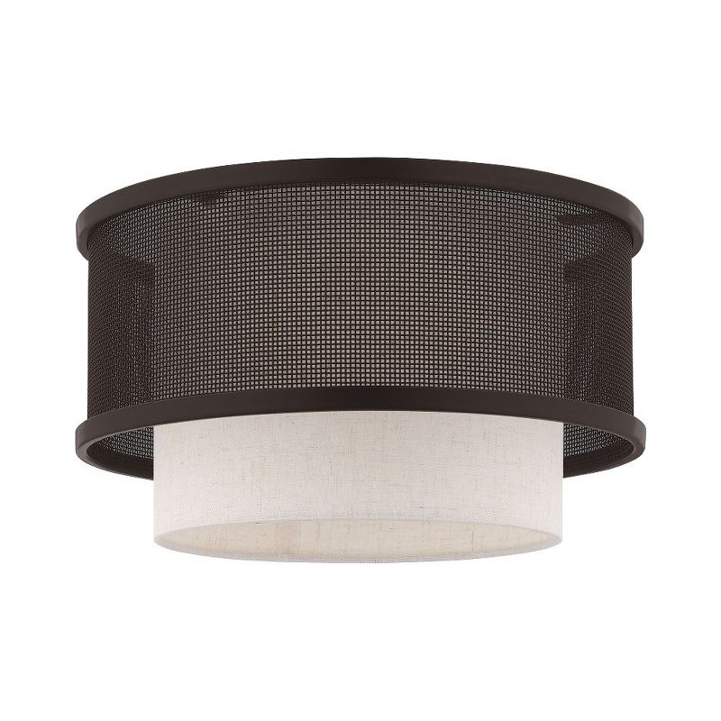 Livex Lighting Braddock 1 - Light Flush Mount in  Bronze