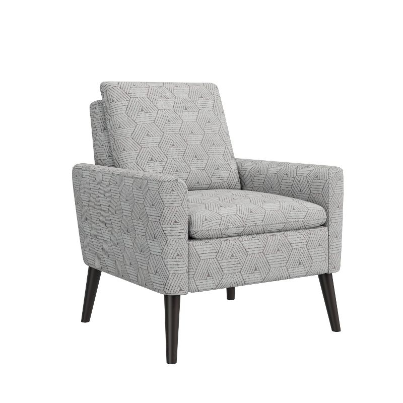 Handy Living Allyson Mid-Century Modern Small Space Armchair Honeycomb Blue/Cream