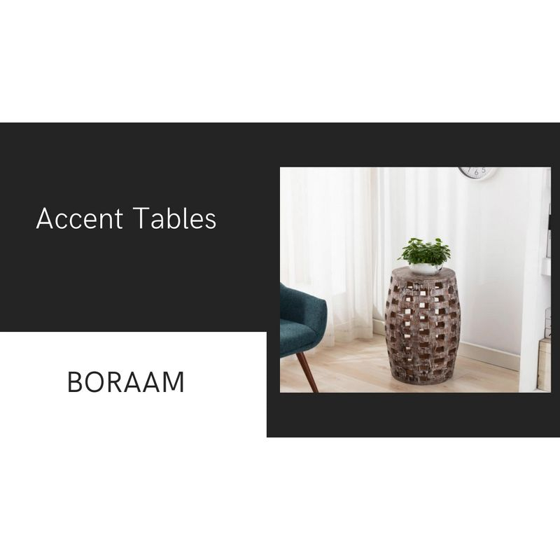 Newport Coffee Table Gray/Natural - Boraam: Metal Frame, Fir Wood Top, 42" L x 24" W x 18" H