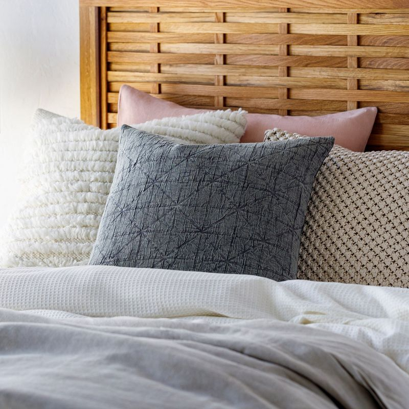 Mark & Day Grobraming 18"H x 18"W Square Pillow Cover No Insert Cottage Medium Gray Throw Pillow