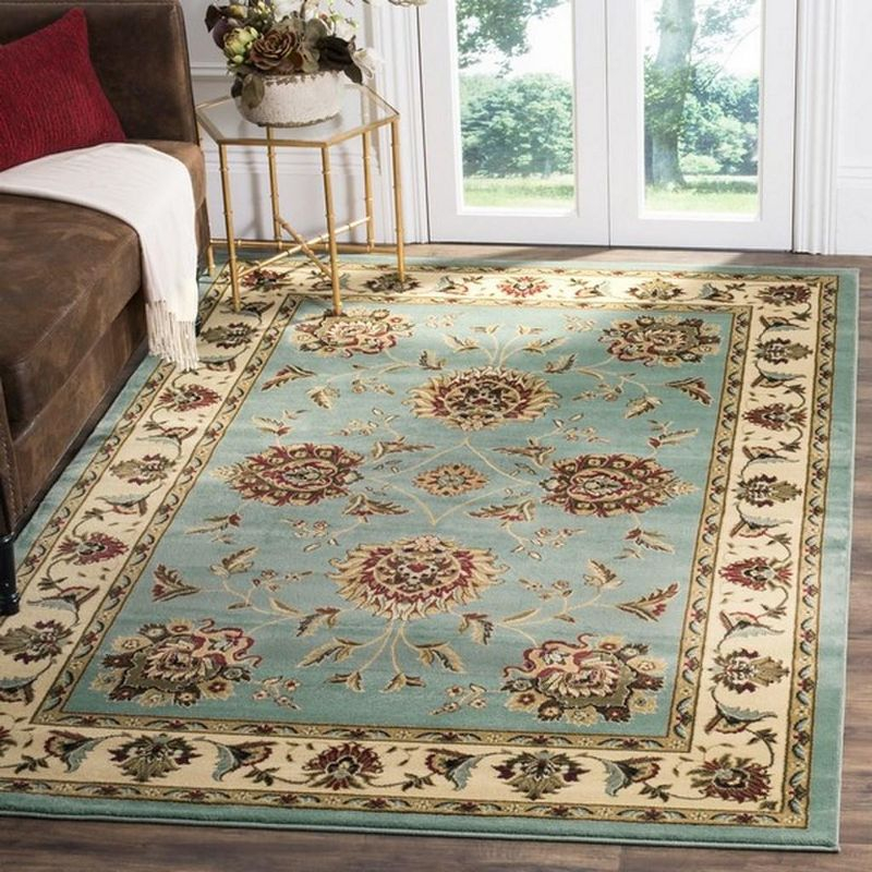 Lyndhurst LNH555 Power Loomed Area Rug - Blue/Ivory - 5'3"x7'6" - Safavieh