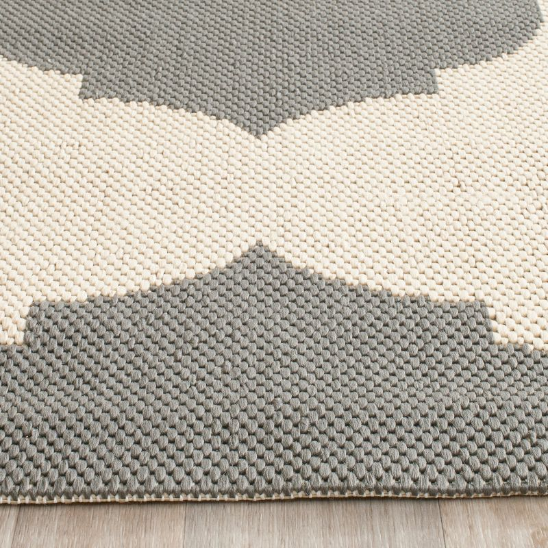 Courtyard CY6162 Power Loomed Indoor and Outdoor Accent Rug - Beige/Anthracite - 2'7"x5' - Safavieh