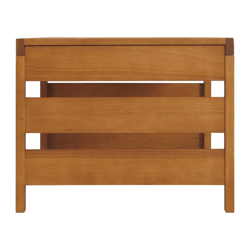 Alaterre Furniture Barton Eucalyptus Wood Outdoor Slotted Coffee Table Brown
