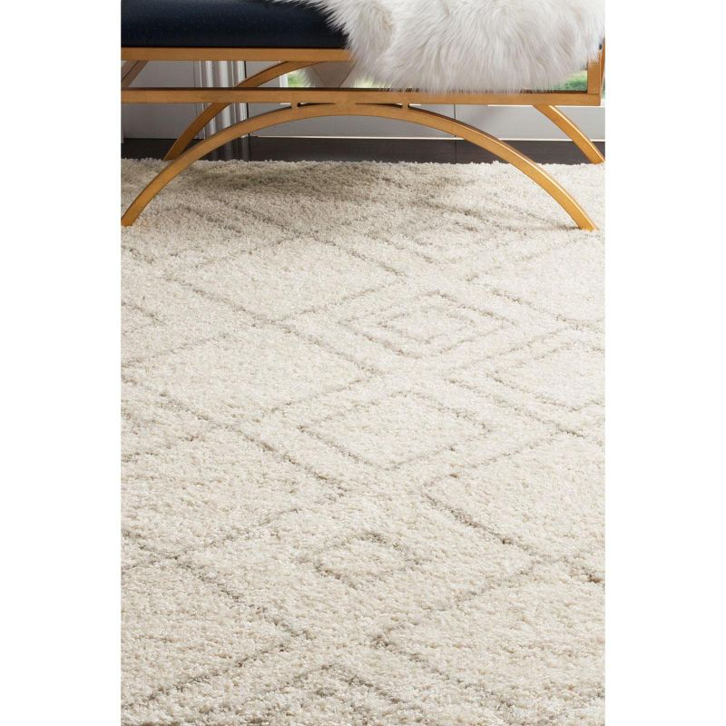 Arizona Shag ASG744 Power Loomed Indoor Area Rug - Ivory/Beige - 8'x10' - Safavieh