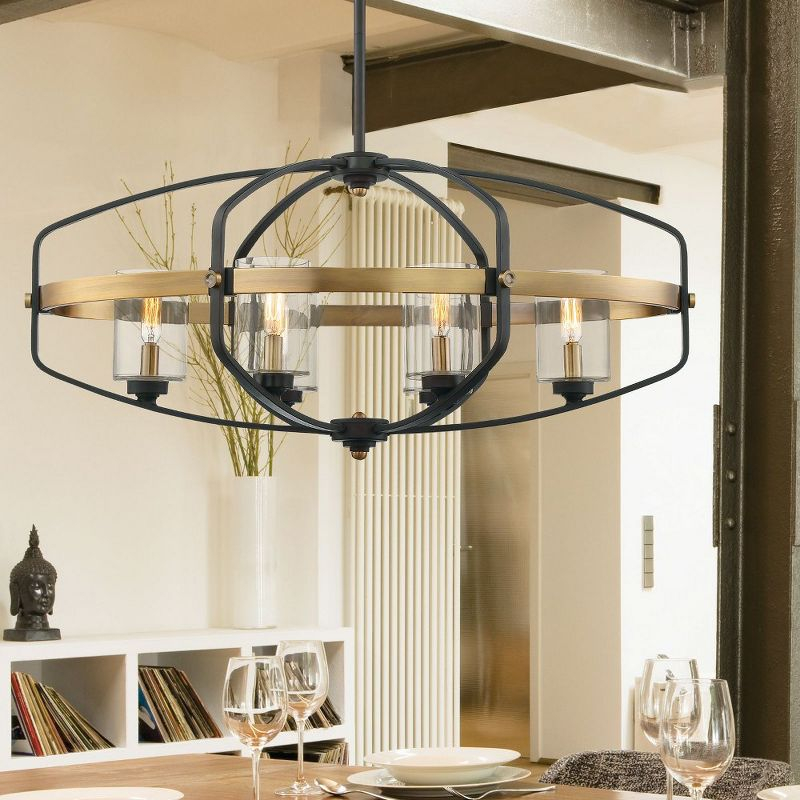 Savoy House Kirkland 6 - Light Chandelier in  English Bronze/Warm Brass