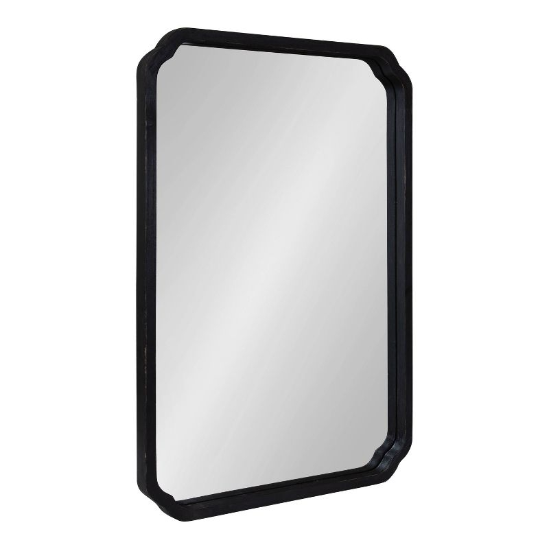 Kate & Laurel All Things Decor 24"x36" Marston Farmhouse Rectangle Wall Mirror Black: Modern Wood Frame, No Assembly Required