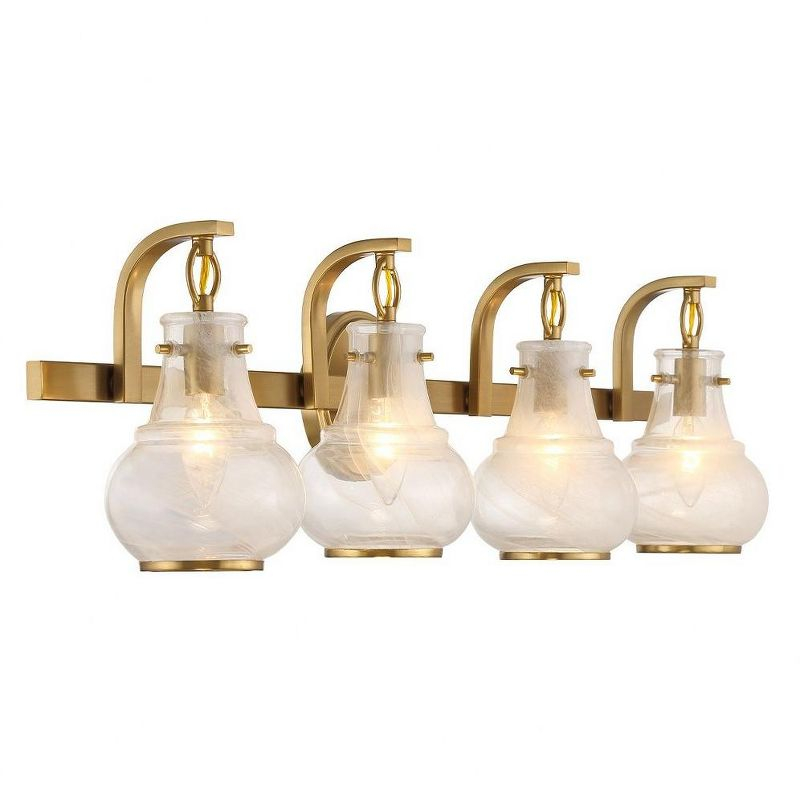 Savoy House Adams 4 - Light Vanity in  Warm Brass