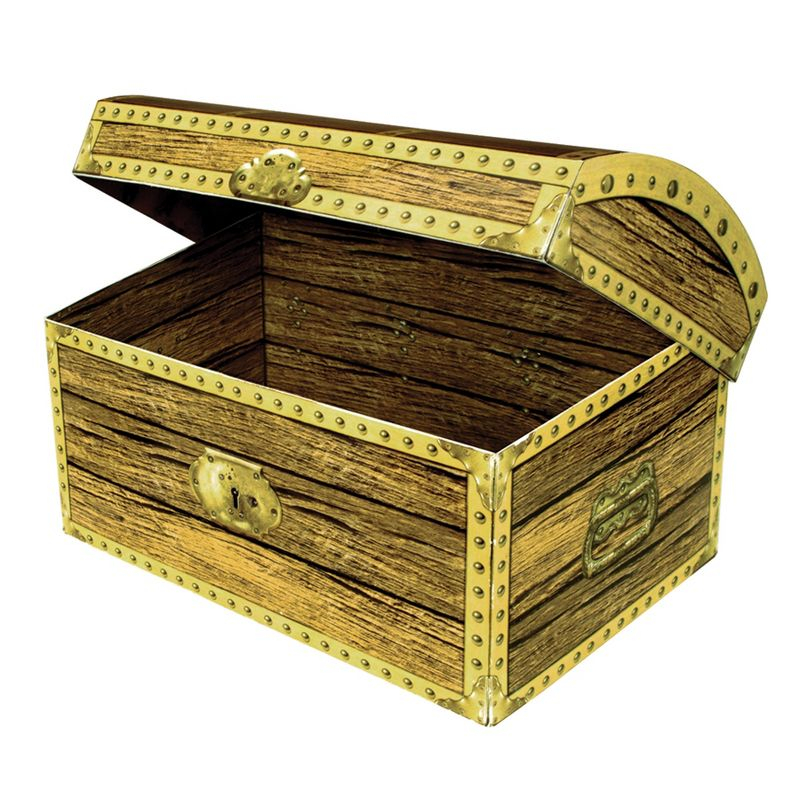 Beistle Treasure Chest Box, 11.75" x 8", (1/Pkg) Multicolored