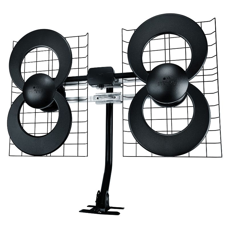 Antennas Direct® ClearStream 4 UHF Indoor Outdoor TV Antenna, Multi-Directional, 70+ Mile Range, 4K 8K UHD, NEXTGEN TV in Black