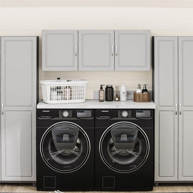 Kendall 54" Wall Cabinet, Graphite Gray/Light Gray