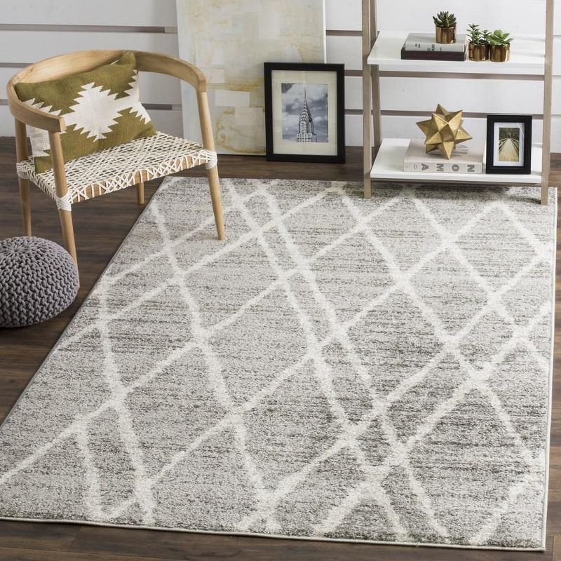 Adirondack ADR128 Power Loomed Area Rug - Ivory/Silver - 6'x9' - Safavieh.
