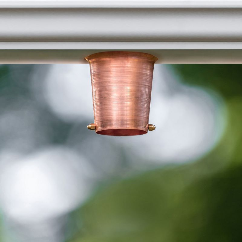 Marrgon 2 Inch Copper Gutter Adapter - Rain Chain Hanger & Diverter