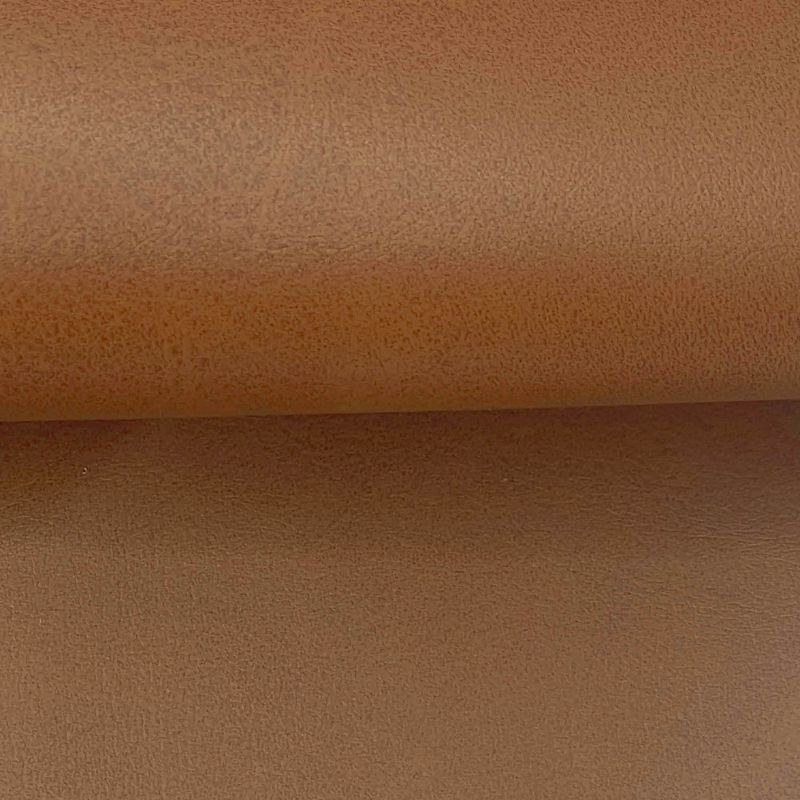 Daphne Ottoman Carmel - Lifestyle Solutions: Faux Leather Footstool, Transitional Bench, No Assembly Required